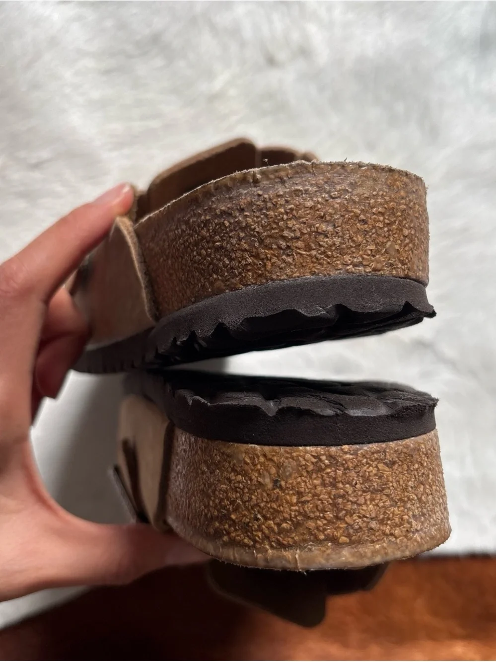 Birkenstock Brown Suede Clog with Buckle